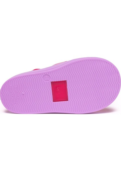 S10270 Star Bicolor Çocuk Kırmızı Mor Sandalet