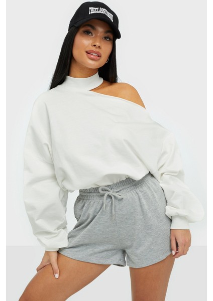 Mad Girls Gri Basic Şort MG1293