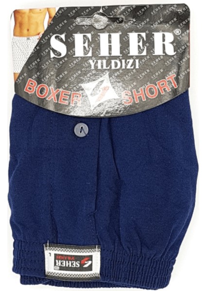 Seher Yıldızı 6 Adet Lacivert Seher Yıldızı Penye Düz Boxer 0008