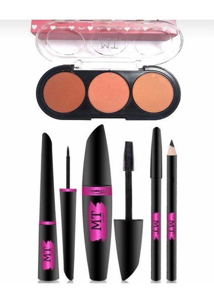 Makeuptime 3’lü Mat Allık ve 3’lü Göz Makyaj Seti