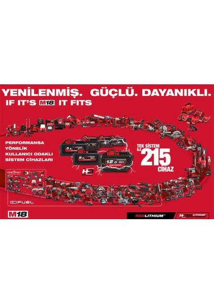 M18 FSAGV125XPDB-0X Akülü Avuç Taşlama ( Akü Hariç )