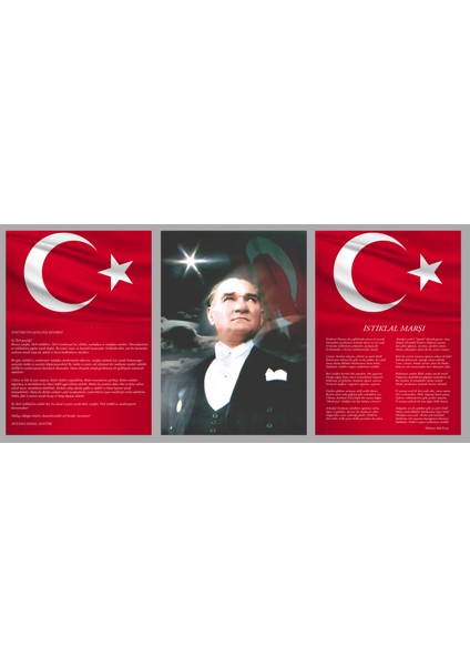 Atatürk Köşesi (35X50 cm Ölçülerinde 3 Parçadır.)