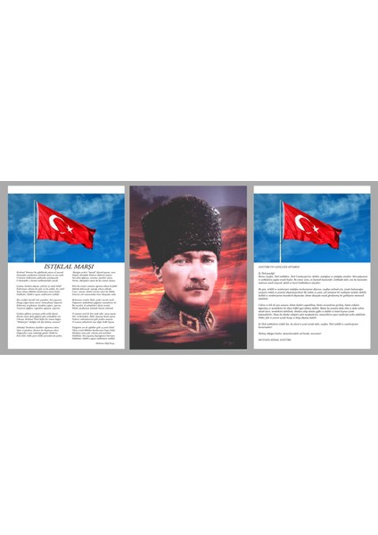 Atatürk Köşesi (35X50 cm Ölçülerinde 3 Parçadır.)