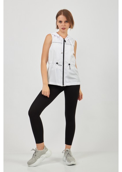 Beyaz Mikro Kumaş Yelek modelleri