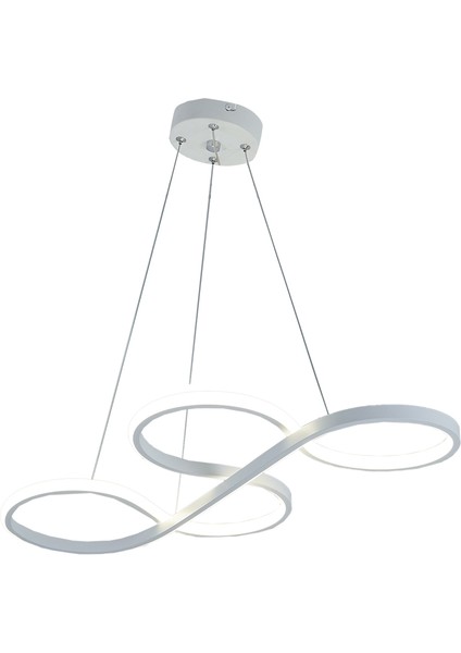 TT025-BY Yılan Modeli Mat Beyaz LED Avize
