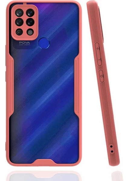 Caseart Tecno Pova Kılıf Kamera Korumalı Colorful Kapak - Pembe