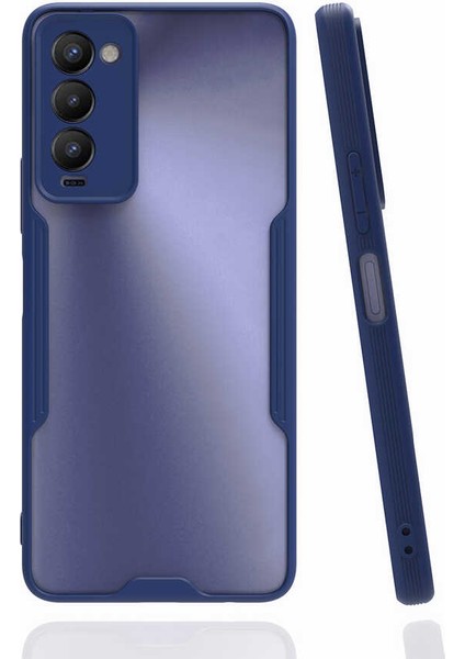 Tecno Camon 18 Kılıf Kamera Korumalı Colorful Kapak - Lacivert