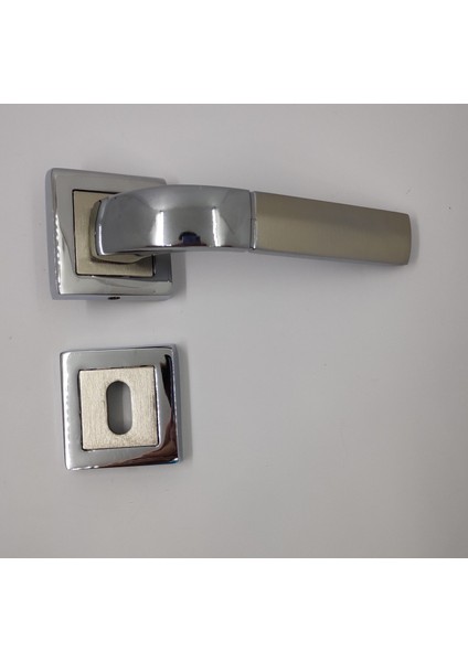 Kapı Kolu Rozetli (Oda Için) 1 Takım Inox Renk