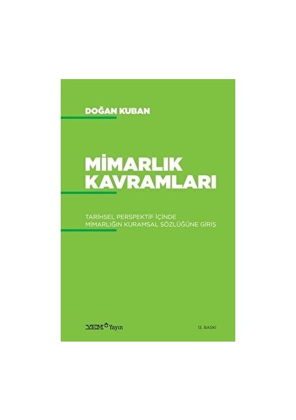 Mimarlık Kavramları - Doğan Kuban