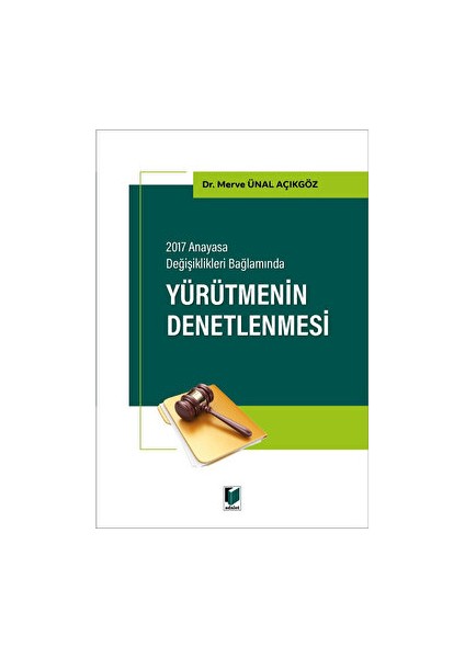 Yürütmenin Denetlenmesi - Merve Ünal Açıkgöz