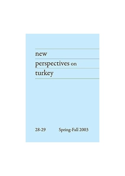 New Perspectives On Turkey No:28-29