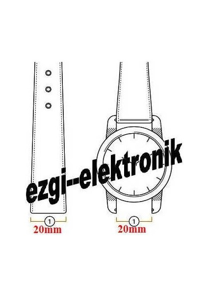 Bizon Deri Saat Kayışı Siyah Saat Kordonu 20MM Xl Uzun Beyaz Dik fiyatları