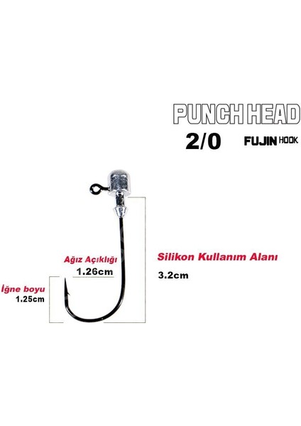 Punch Head Jighead Fj-Ph #2/0