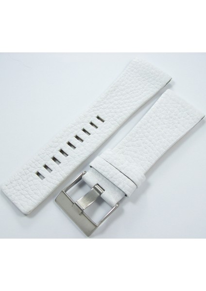 29MM Beyaz Deri Saat Kayışı 2 Pimli Diesel Model Saat Kordonu Çif