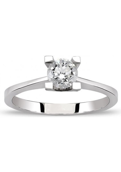 Tek Taş Pırlanta Yüzük 0,20 Carat Mozanit