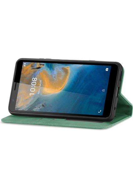 Zte Blade A31 Yeşil Için Retro Skin Fe Business Manyetik Yatay Deri Telefon Kılıfı (Yurt Dışından) fırsatları