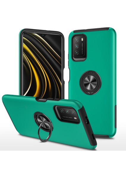 Xiaomi Için Poco M3 Pc + Tpu Manyetik Koyu Yeşil Telefon Kılıfı (Yurt Dışından)