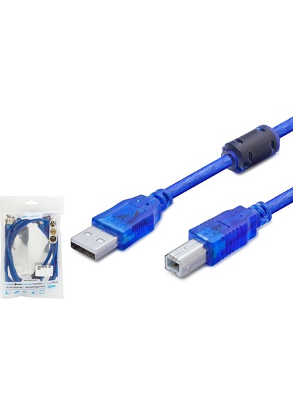 HDX7544(4102) Kablo Prınter To USB 5mt USB 2.0 Transparent