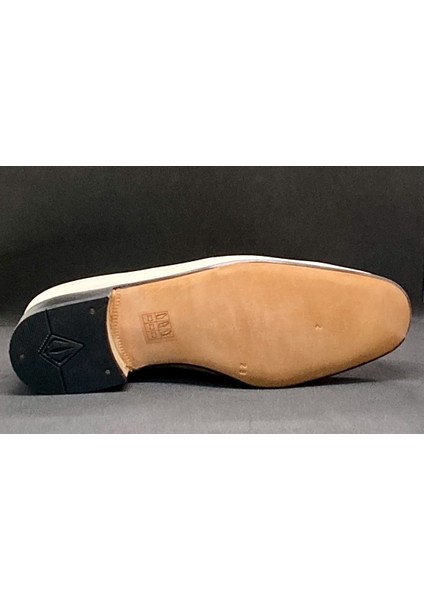 Erkek Krem Bej Tokalı Deri Dikişli Kösele Elyapımı Ayakkabı modelleri