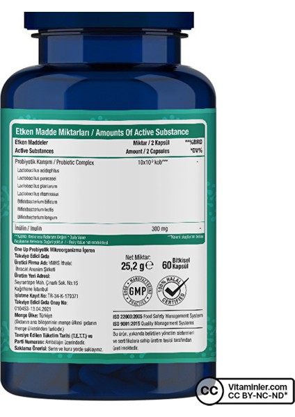 Probiyotik Prebiyotik 60 Kapsül fiyatları