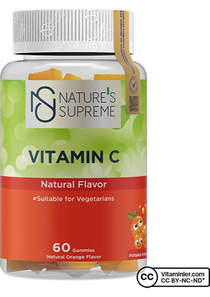 Nature's Supreme Gummies Vitamin C 60 Çiğnenebilir Form