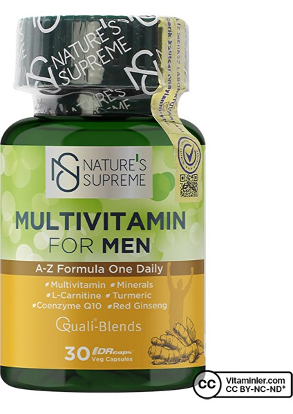 Nature's Supreme Multivitamin For Men 30 Kapsül