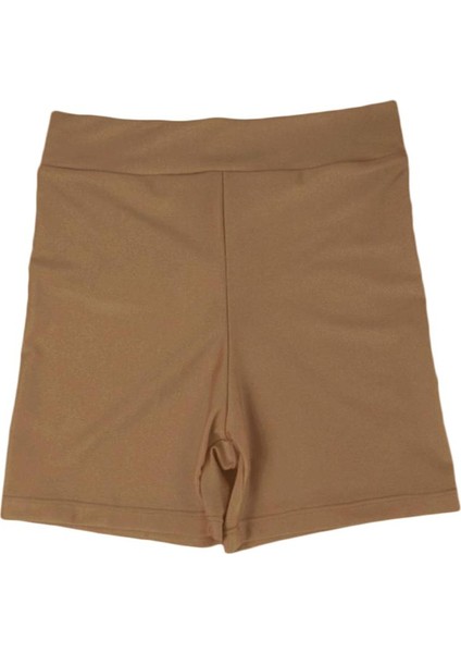 Kadınlar Flex Şort Yoga Spandex Biker Şort Mayo L Haki (Yurt Dışından)
