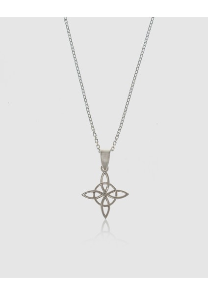 925 Ayar Gümüş Üzeri Altın Kaplama Witch’s Knot El Yapımı Kolye