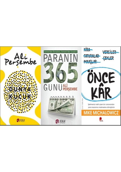 Ali Perşembe - Paranın 365 Günü -Dünya Küçük - Önce Kar 3 Kitap Set