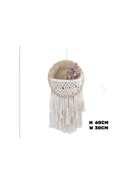 30 * 60 cm Dantel Makrome Duvar Asılı Dokuma Dekoratif Gobiyeller (Yurt Dışından)
