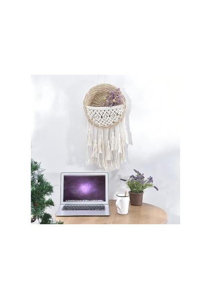 30 * 60 cm Dantel Makrome Duvar Asılı Dokuma Dekoratif Gobiyeller (Yurt Dışından)