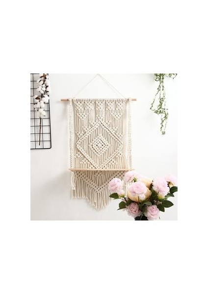 65 * 50 cm Duvar Asılı Bitki Raf Goblen Makrome Duvar Sanatı Dekoratif Gobiyeller (Yurt Dışından)