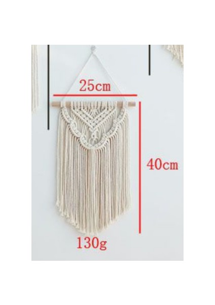 25 * 40 cm Nordic Makrome Dokuma Goblen Boho Chic Bohemian Duvar Asılı (Yurt Dışından)