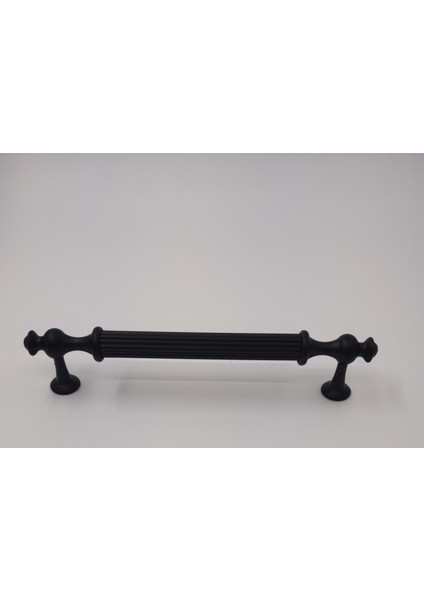 Mutfak Dolap Çekmece Kapak Mobilya Kulbu 128 mm Lüks Metal Kulp (Siyah Renk)