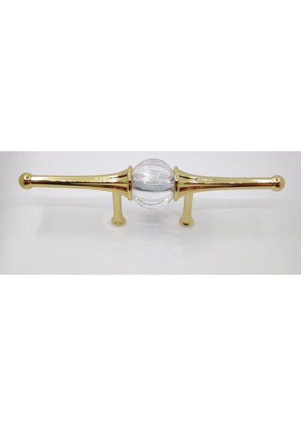 Mutfak Dolap Çekmece Kapak Mobilya Kulbu 64 mm Lüks Metal Kulp (Altın Renk)