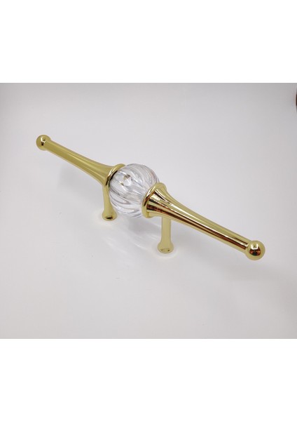 Mutfak Dolap Çekmece Kapak Mobilya Kulbu 64 mm Lüks Metal Kulp (Altın Renk)