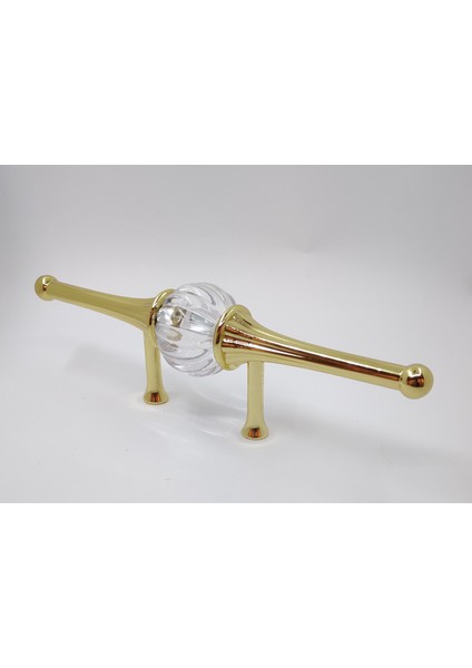 Mutfak Dolap Çekmece Kapak Mobilya Kulbu 64 mm Lüks Metal Kulp (Altın Renk)