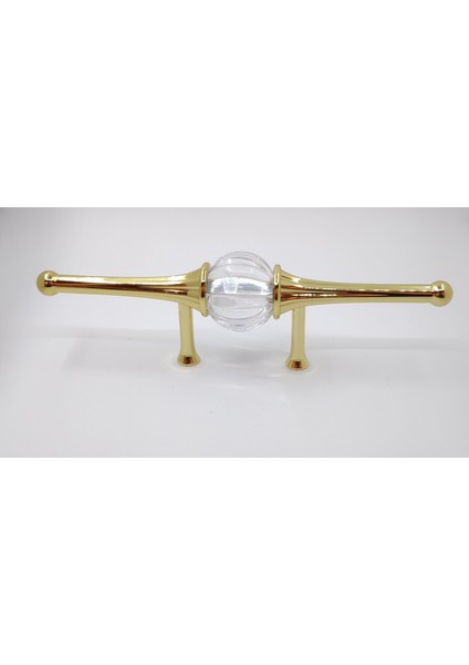 Mutfak Dolap Çekmece Kapak Mobilya Kulbu 64 mm Lüks Metal Kulp (Altın Renk)