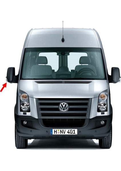 Vw Volkswagen Crafter 2006-2016 Sağ Yan Dış Dikiz Ayna Camı Üst Büyük Elektrikli Isıtmalı 2E1857588