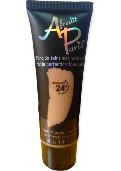 Afrodit Paris Matte Perfection Likit Fondöten 24 Longlast No: 1