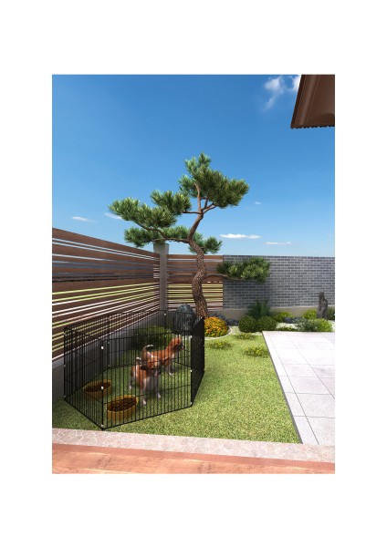 Katlanır Metal Köpek Oyun Alanı , Evcil Hayvan Oyun Alanı , Köpek Çiti , Tavşan Çiti 60X44 cm fırsatları