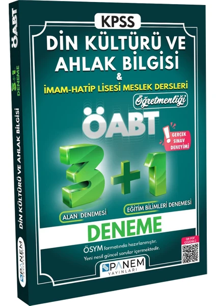 Panem Yayınları Tamamı Çözümlü ÖABT Ihl - Din Kültürü ve Ahlak Bilgisi  Öğretenliği 3+1 Deneme