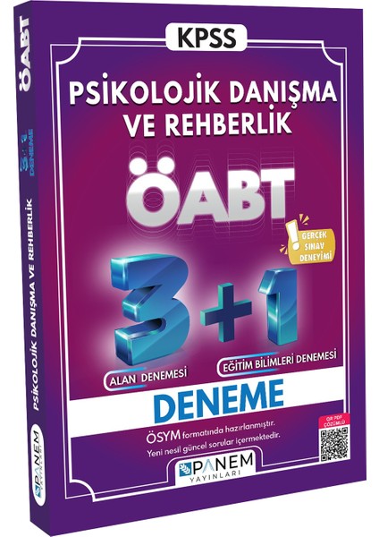 Panem Yayınları Tamamı Çözümlü  ÖABT Psikolojik Danışma ve Rehberlik 3+1 Deneme