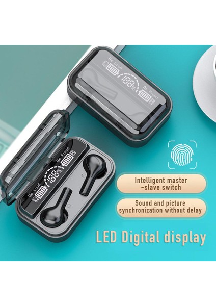 Kablosuz Bluetooth 5.0 Kulaklık Kulakiçi Kulaklık Powerbank Ios Android Siyah Kayış ile Siyah (Yurt Dışından)