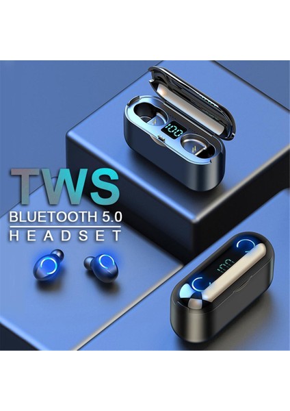 Bluetooth 5.0 Tws Kulakiçi Kulaklıklar Mıc Ipx7 9d Bas Beyaz ile LED Güç Ekranı (Yurt Dışından) modelleri