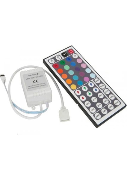 Şerit LED Rgb 10 Metre Set 44 Tuş'lu Kumanda 20 Renk (3) Çip 5050 Tak Çalıştır Rgb LED