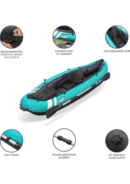 Hydro-Force Venture X1 Kayak Tek Kişilik Şişme Kano Set