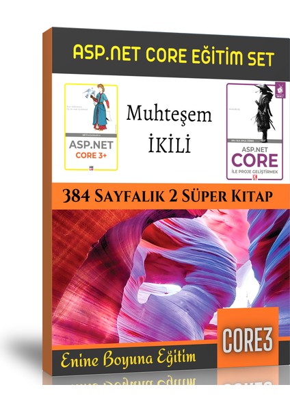 Enine Boyuna Eğitim Asp.net Core Eğitim Seti (2 Süper Kitap)