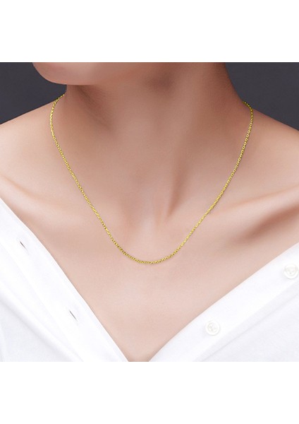 925 Gümüş Altın Kaplama Forse 45 cm Zincir