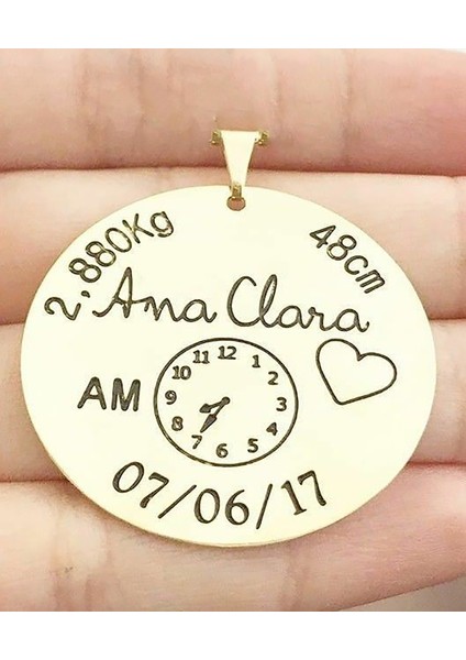 Bebek Doğum 925 Ayar Gümüş Kolye